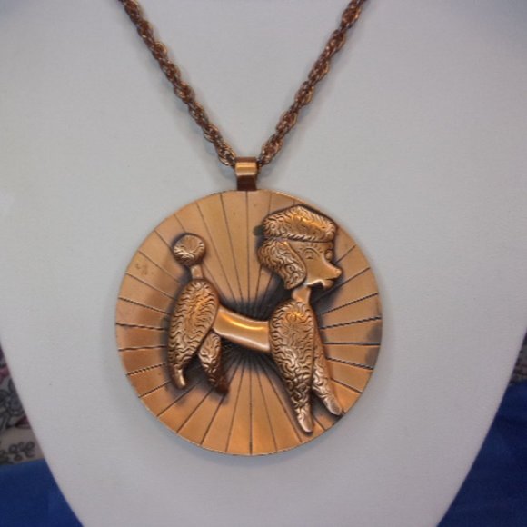 Bell Trading Post Copper Poodle Pendant Necklace - Picture 1 of 7